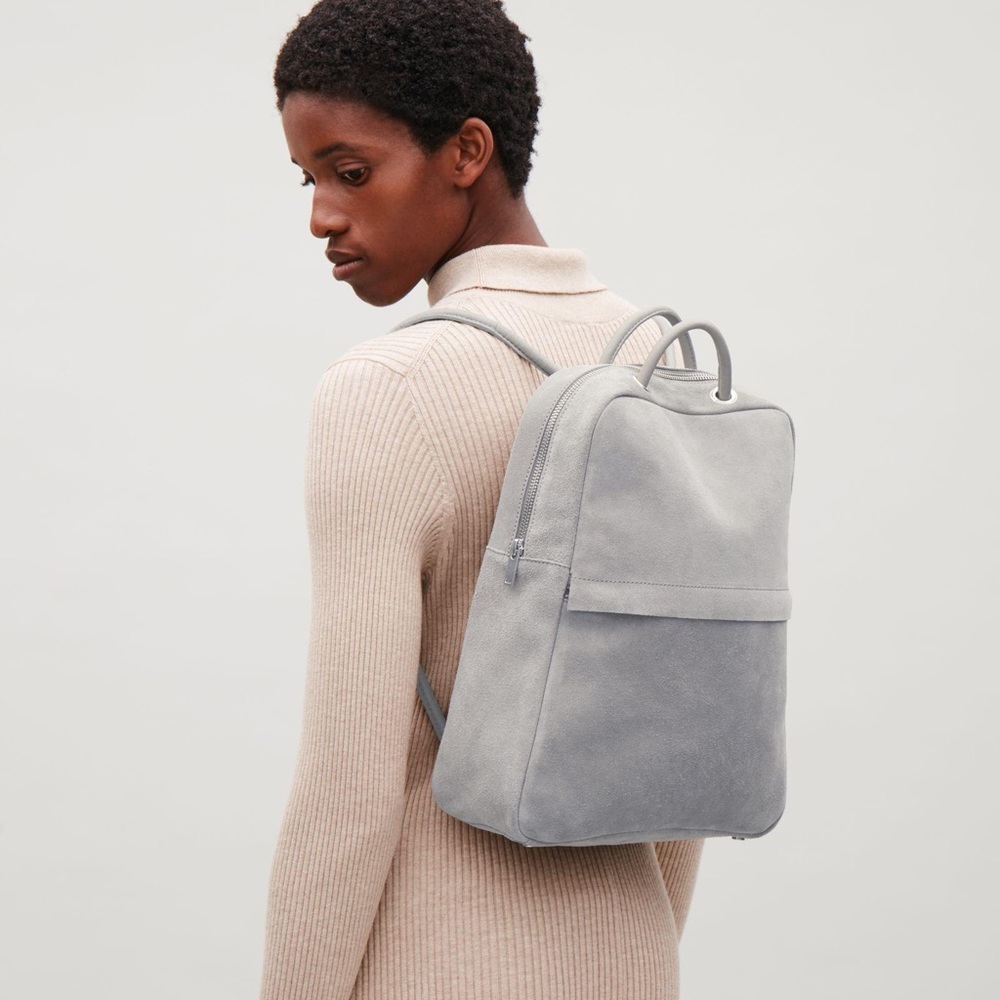 COS Suede Backpack with Tubular Straps